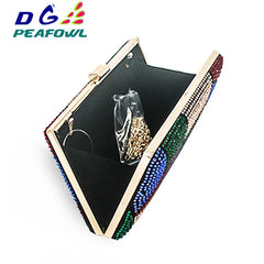 Metal Patchwork Evening Bag Wedding Party Clutch Purse