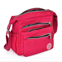 Women Nylon Shoulder Bag Multi-pocket Crossbody Tote Purse Messenger Satchel