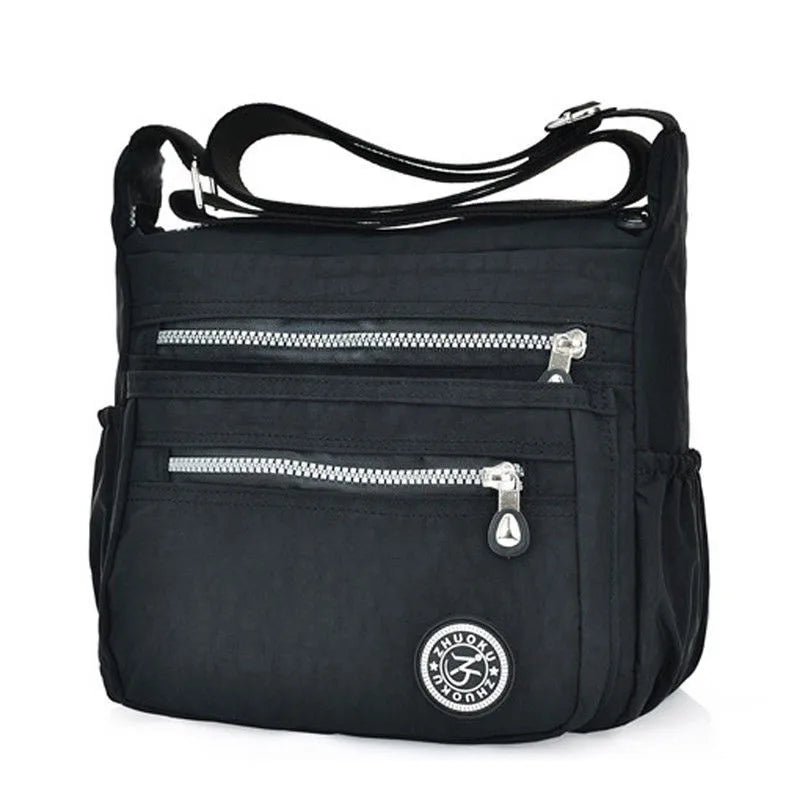 Women Nylon Shoulder Bag Multi-pocket Crossbody Tote Purse Messenger Satchel