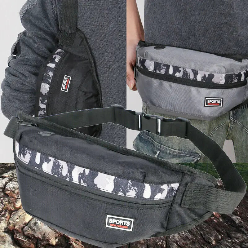 Hot Camo Travel Bum Bag Fanny Pack Waist Bag Zipped Pouch