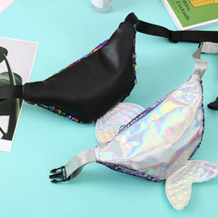 Colorful Laser Sequin Mermaid Fish Tail Waist Bag