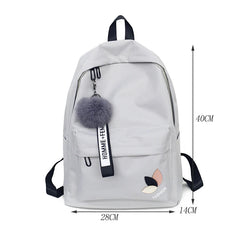 Solid backpack girl school bags for teenage College wind Women SchoolBag
