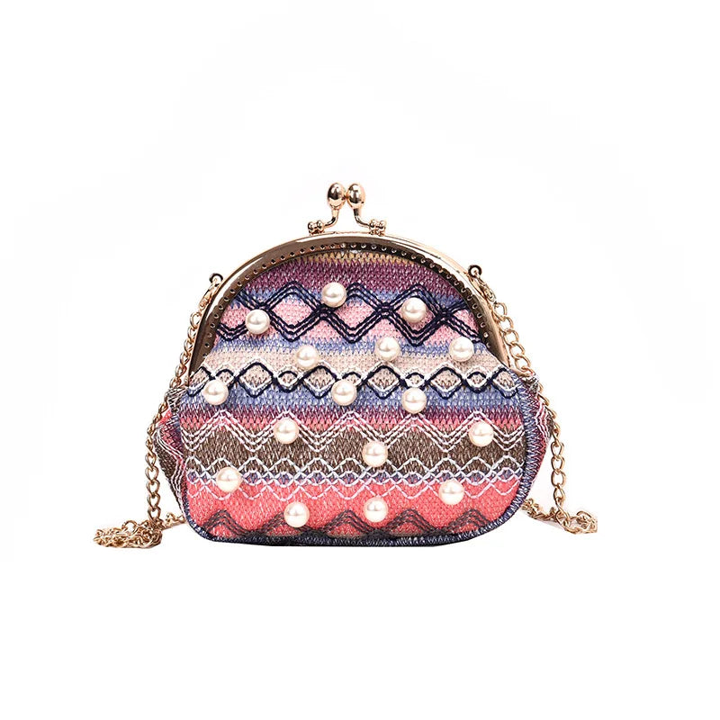 Vintage Female Shoulder Bags Weave Women Messenger Bags Small Crossbody
