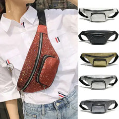 Women Lady Waist Fanny Pack Belt Bag Pouch Travel Hip Bum Bag Ladies Sequins