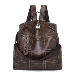 Women's Leather Backpack Girl School Shoulder Bag Bagpack Mochila