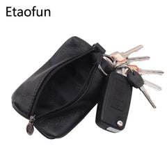 Cow Leather Car Key Holder Housekeeper Keys Wallet Case