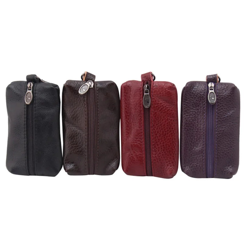 Cow Leather Car Key Holder Housekeeper Keys Wallet Case