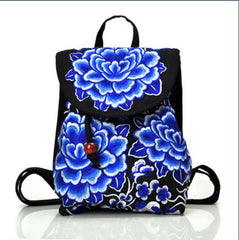 National Wind Embroidered Small Backpack Shoulder Bag