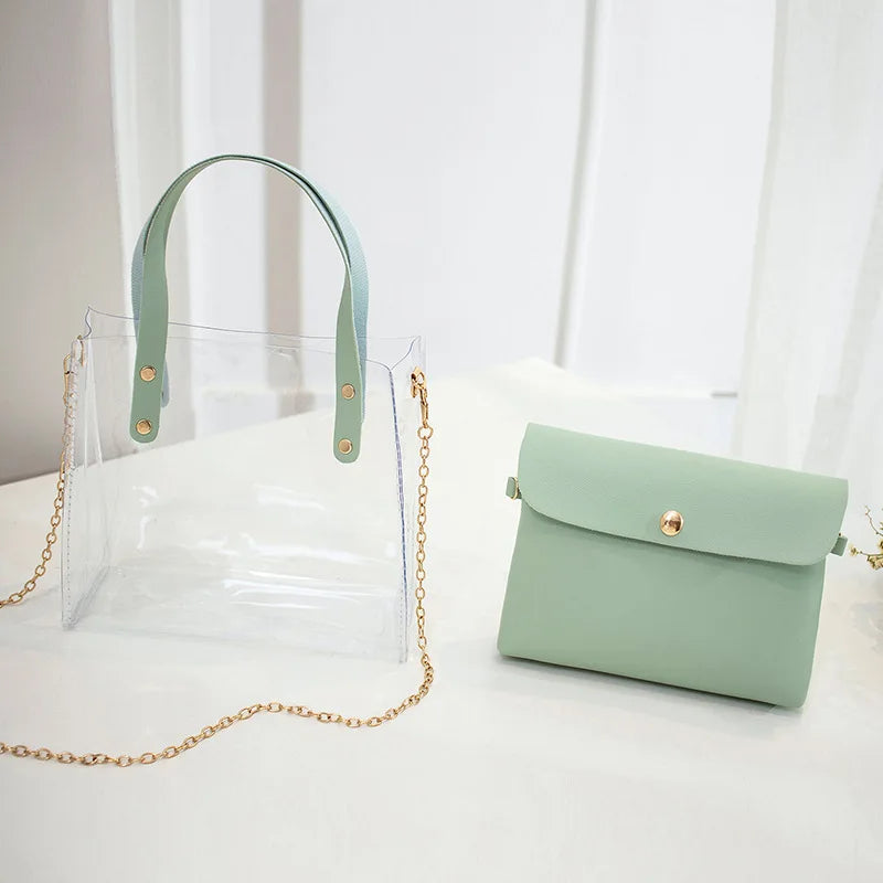 Jelly Pack Chain Pouch Shoulder Handbag Lady Bags Y687 19X7.5X17cm