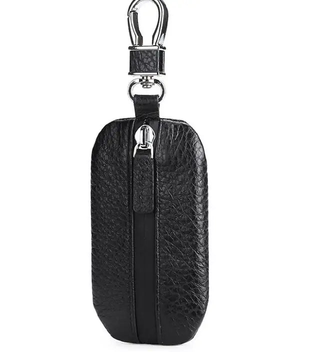 Leather Car Key Purse Waterproof Zipper Universal Key Wallet