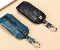 Leather Car Key Purse Waterproof Zipper Universal Key Wallet