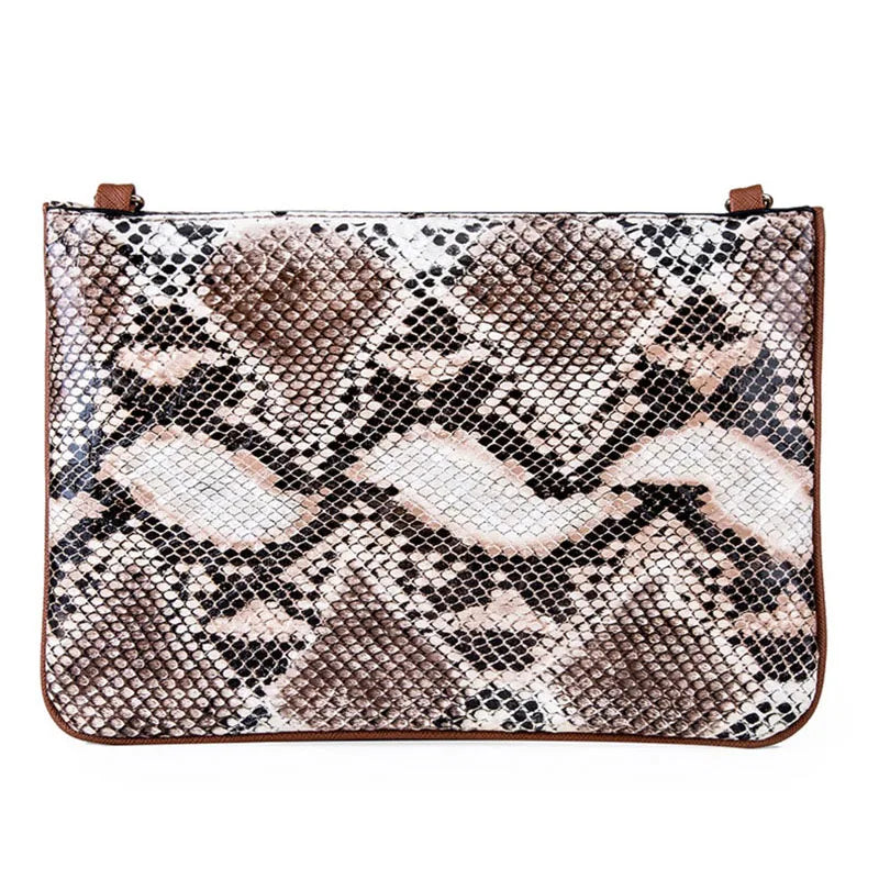 Women's Snakeskin Messenger Shoulder Bag Clutch Bag LS114