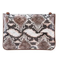 Women's Snakeskin Messenger Shoulder Bag Clutch Bag LS114