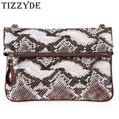 Women's Snakeskin Messenger Shoulder Bag Clutch Bag LS114