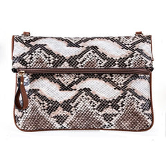 Women's Snakeskin Messenger Shoulder Bag Clutch Bag LS114
