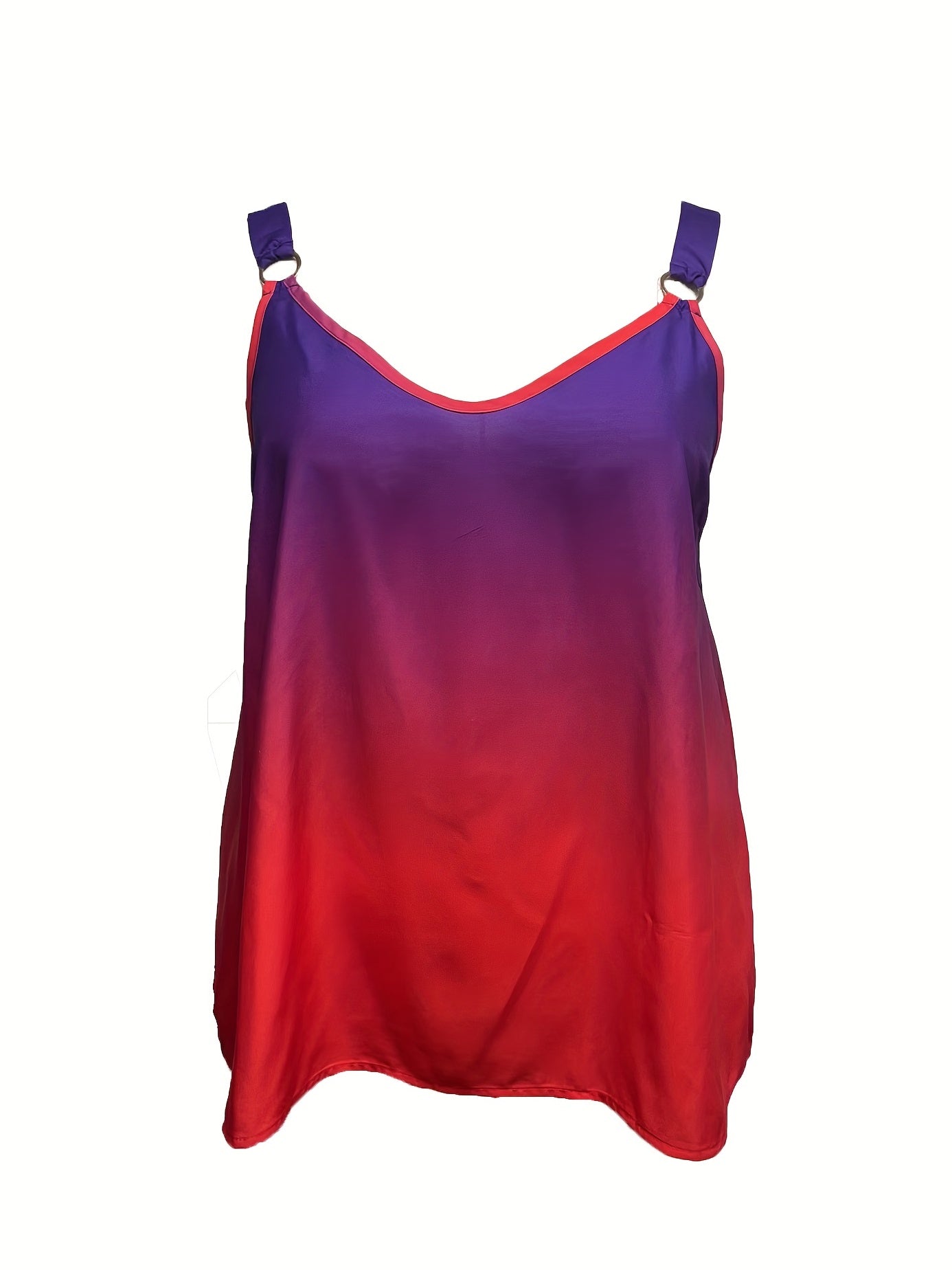  Ombre Print V Neck Tank Top