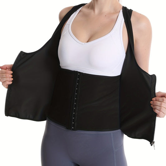 Zipper Shaping Tank Tops Waist Trainer Tummy Control Slimmer Open Bust Top