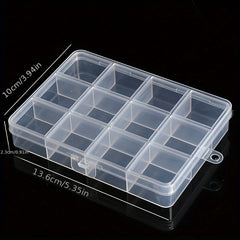 Transparent Storage Box Plastic Case Jewelry Organizer Pill Box