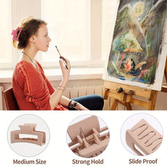 6PCS Frosted Matte Hair Claw Non slip Hair Accessories