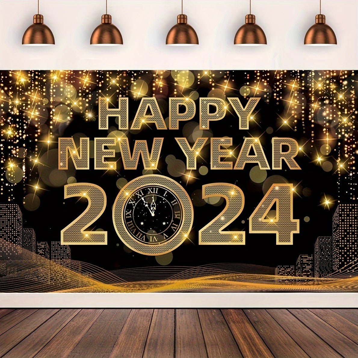 New Year Countdown Cloth Hanging Banner Party Decoration