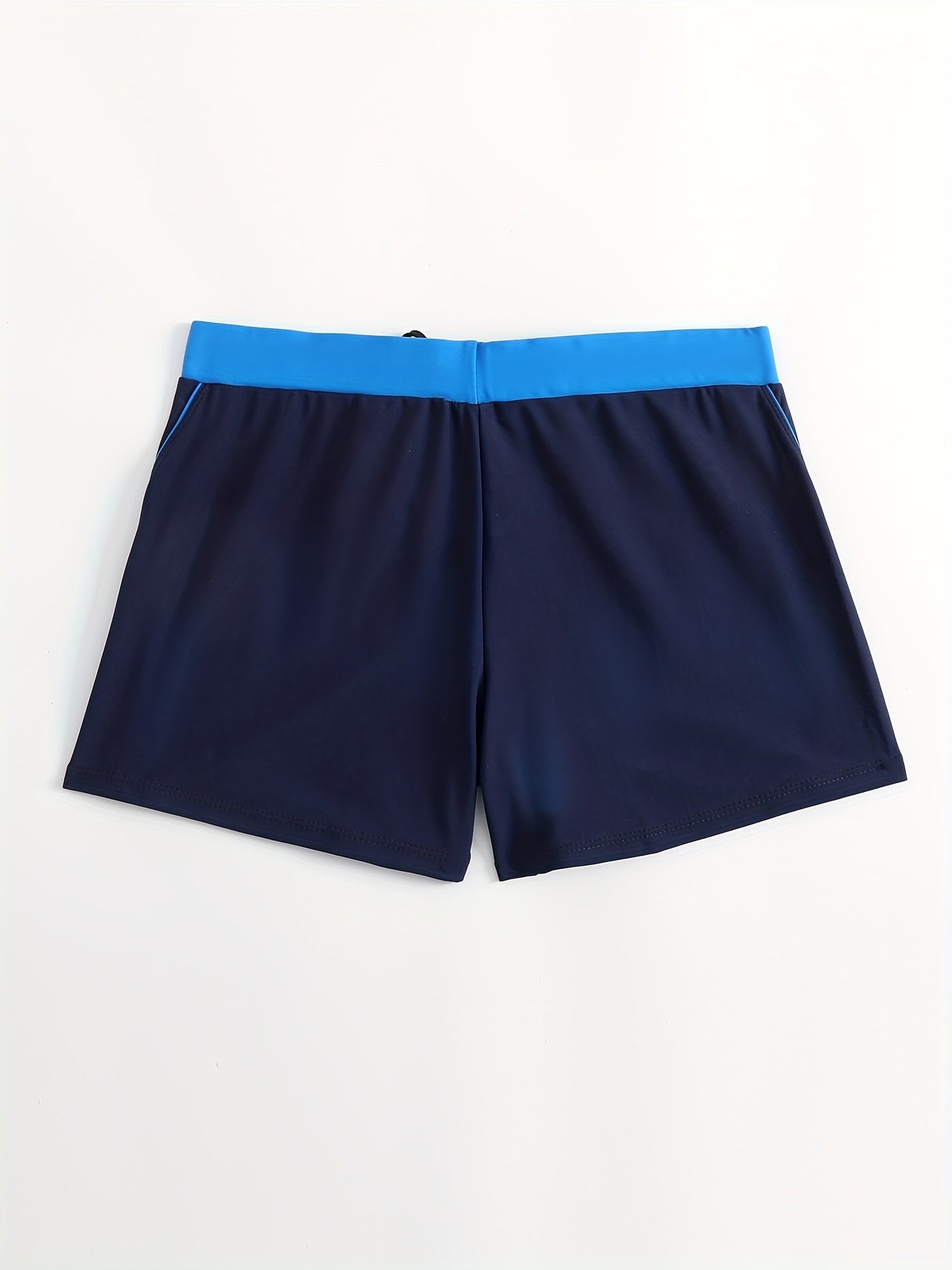 Quick drying Drawstring Men's Swim Trunks Block Board Shorts Swimwear