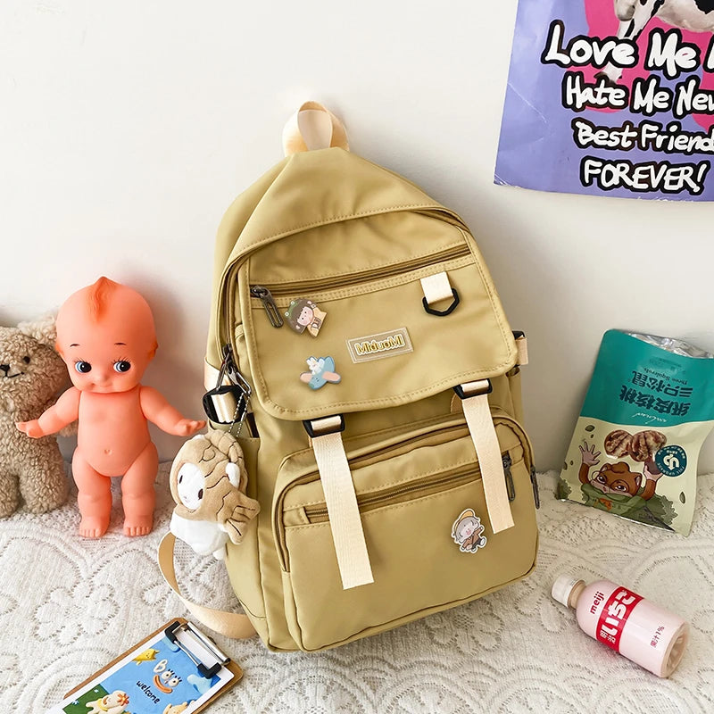 Waterproof Nylon Women Backpack Japanese Students Schoolbag