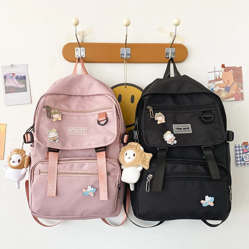 Waterproof Nylon Women Backpack Japanese Students Schoolbag