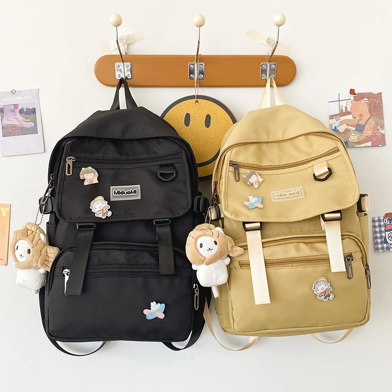Waterproof Nylon Women Backpack Japanese Students Schoolbag