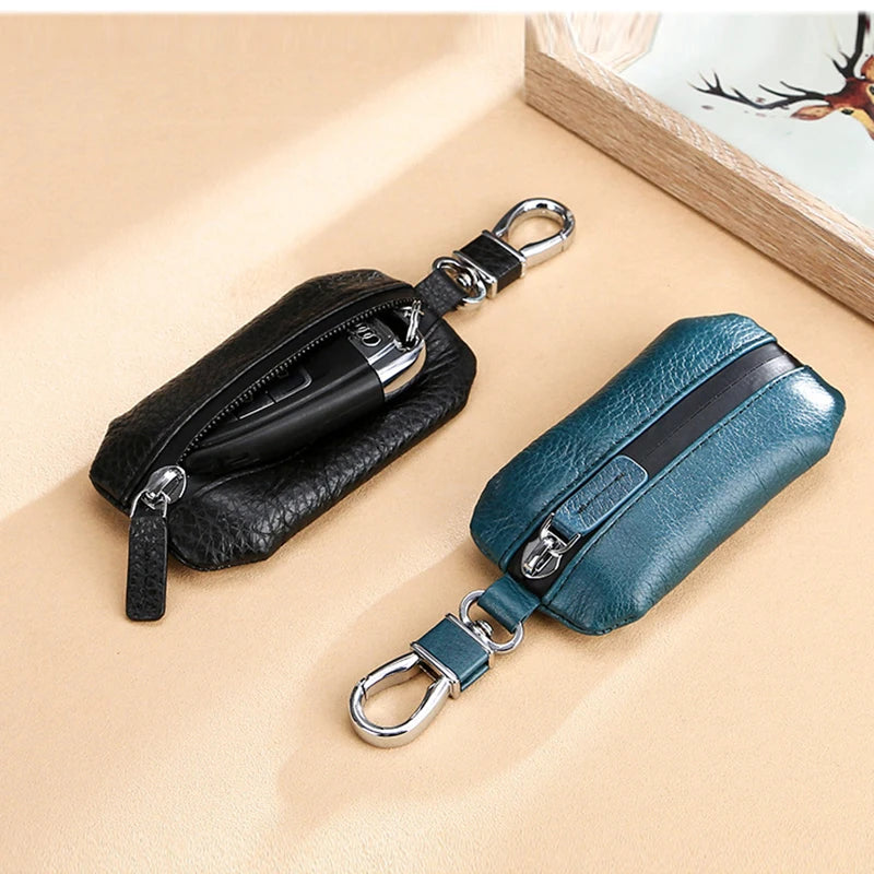Leather Key Holder Wallet Organizer Pouch