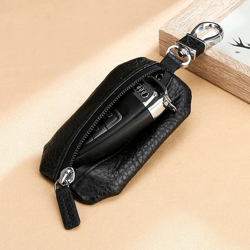 Leather Key Holder Wallet Organizer Pouch