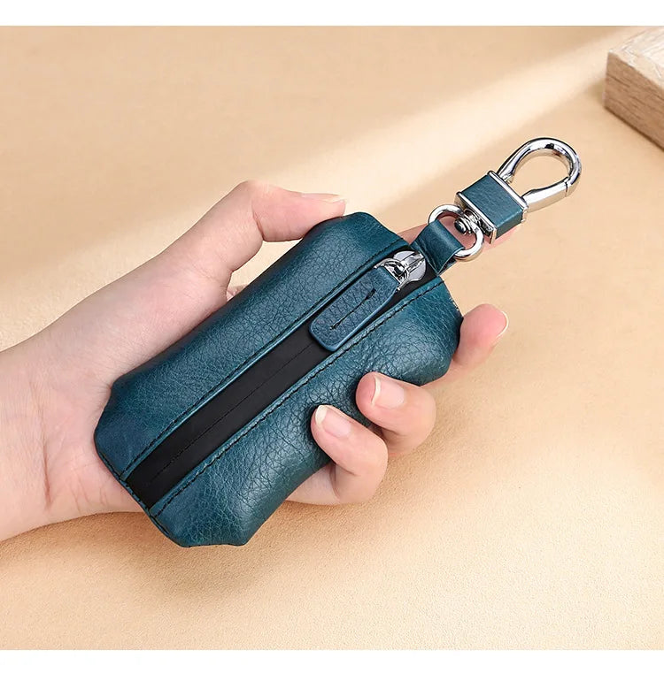 Leather Key Holder Wallet Organizer Pouch