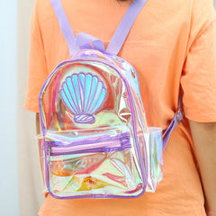 Clear Transparent Women Backpacks PVC Bags For School