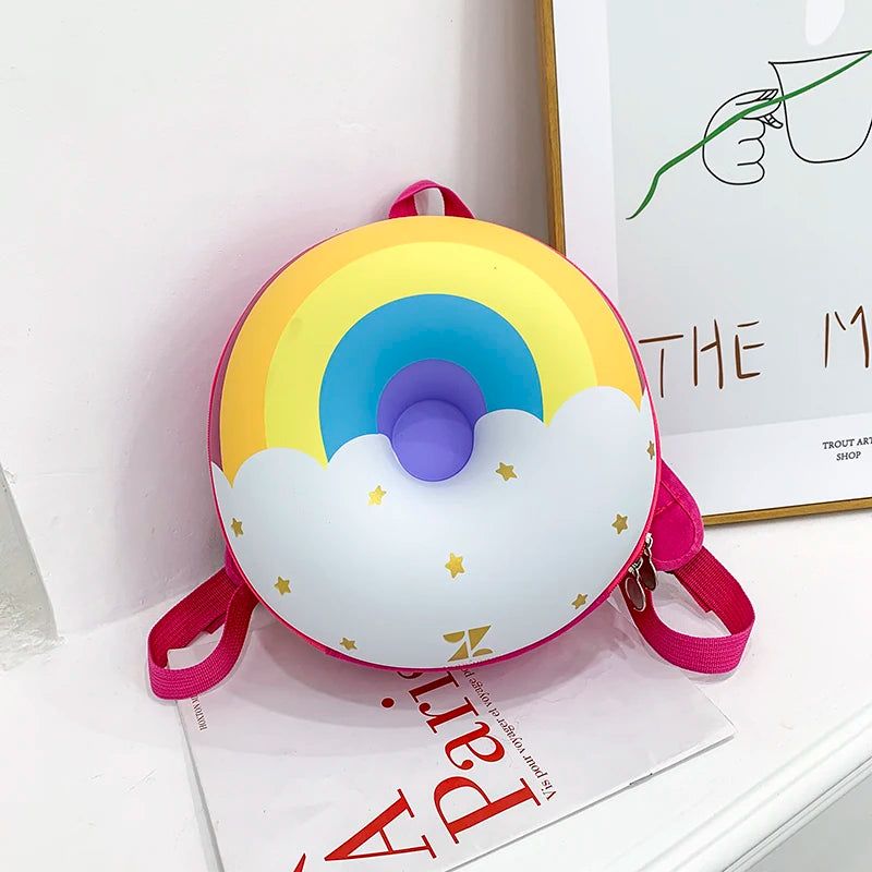 Donut Cartoon Backpack Unisex Waterproof Large Capacity Schoolpack