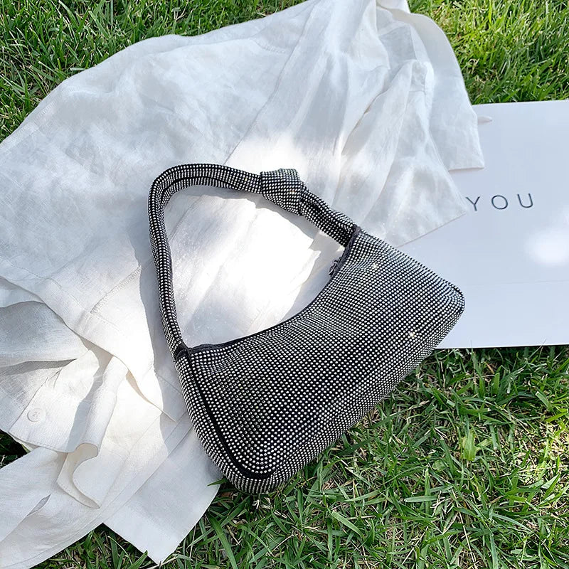 Women Pu Leather Shoulder Bag Retro Clutches Small Handbags Silver