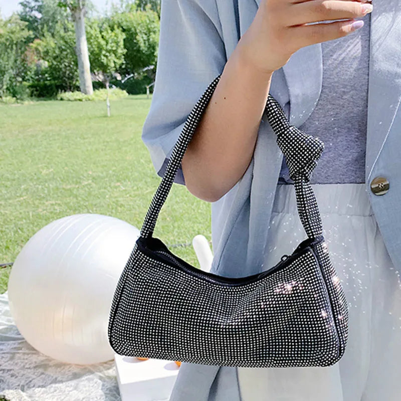Women Pu Leather Shoulder Bag Retro Clutches Small Handbags Silver