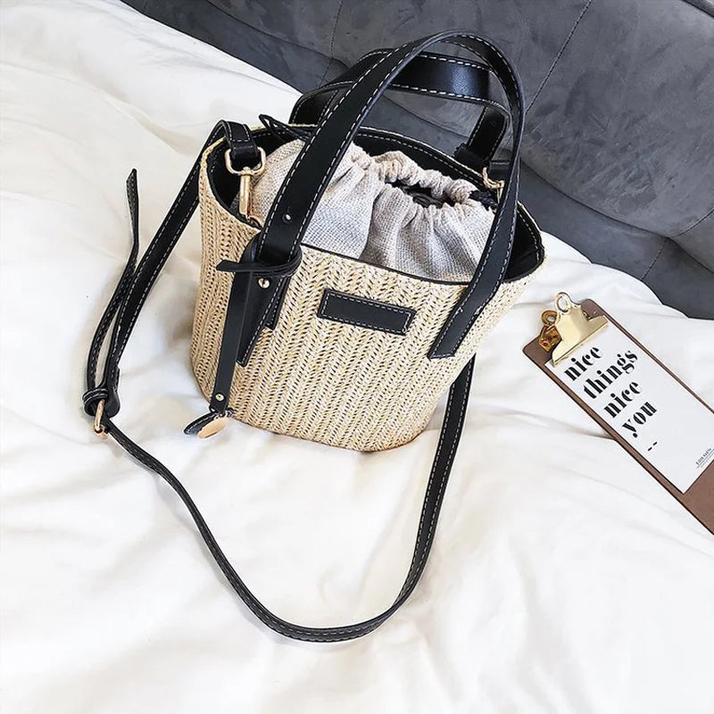 Straw Women's Beach Shoulder Bag Summer Wild Diagonal Bag