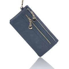 Zipper Purses Women's Wallets Envelop Long Wallet Soft PU Leather Money Bag