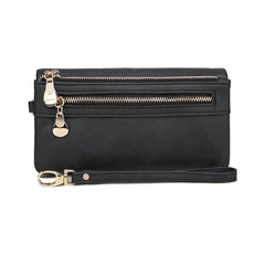 Zipper Purses Women's Wallets Envelop Long Wallet Soft PU Leather Money Bag