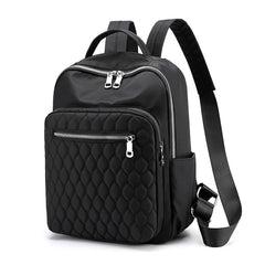 Female Preppy Style Plaid Nylon Backpack Women High Quality Laptop Bags