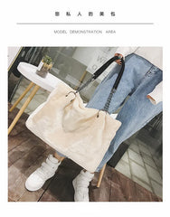 Hot Ladies Plush Handbags Large Capacity Pure