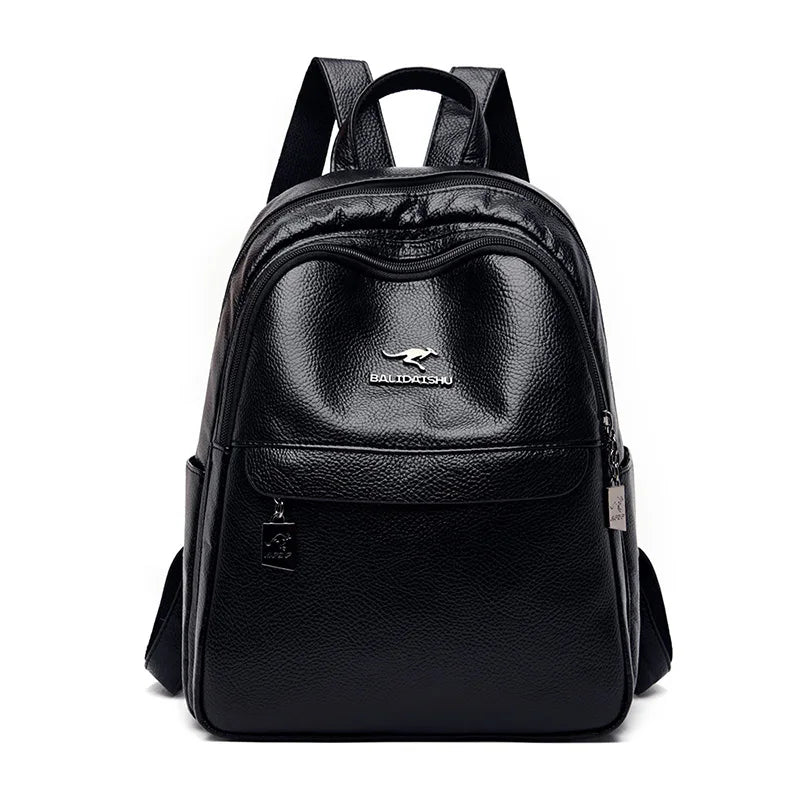 Hot Women Leather Backpacks Women Shoulder Bag High Capacity Backpack