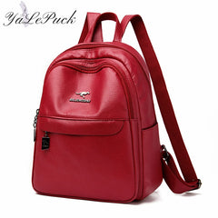 Hot Women Leather Backpacks Women Shoulder Bag High Capacity Backpack