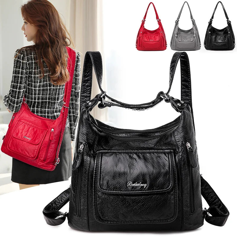 Vintage Soft Large Capacity Leather Tote Bag