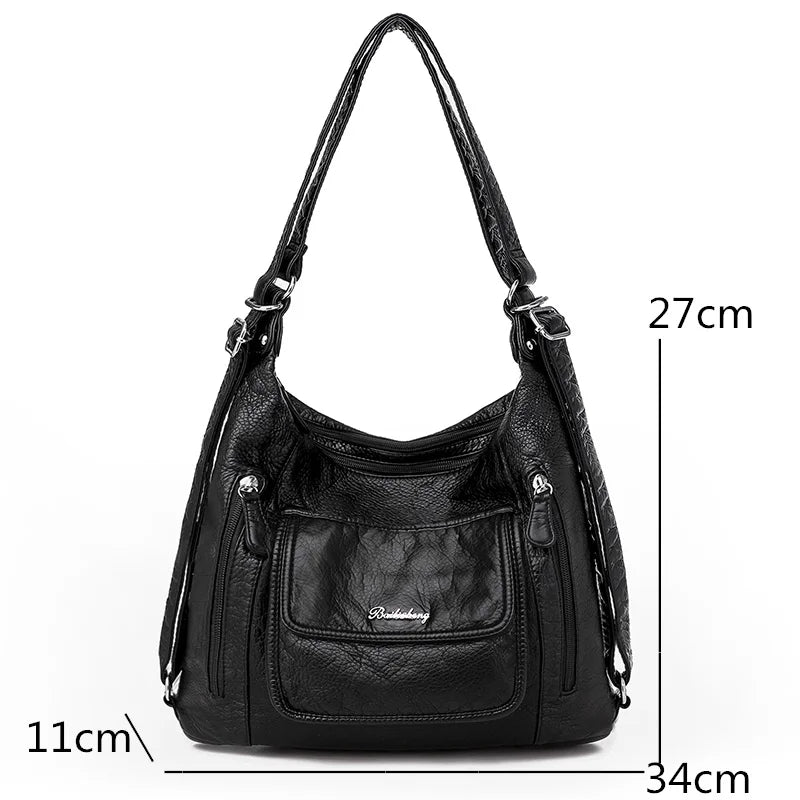 Vintage Soft Large Capacity Leather Tote Bag