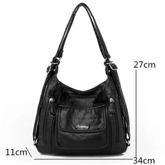 Vintage Soft Large Capacity Leather Tote Bag