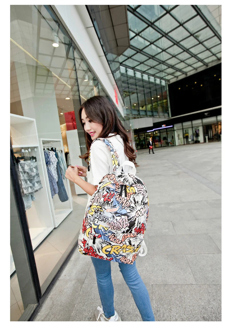 Graffiti Backpack for Junior School Students