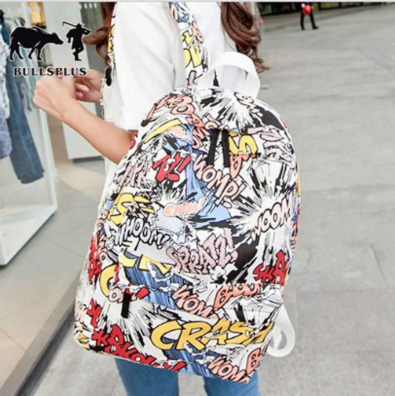 Graffiti Backpack for Junior School Students