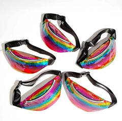 Gradient Sequined Shoulder Chest Bag