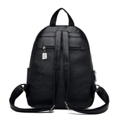 Leather Ladies Travel Backpack Casual Large Capacity Bagpack