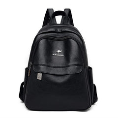 Leather Ladies Travel Backpack Casual Large Capacity Bagpack